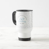60e diamanten bruiloft harten confetti reisbeker (Voorkant links)