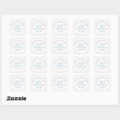 60e diamanten bruiloft harten confetti vierkante sticker (Vel)