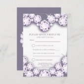 60e diamanten bruiloft hartslagkaart RSVP kaartje (Voorkant / Achterkant)