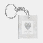 60e diamanten bruiloft huwelijksdag sleutelhanger (Voorkant Links)