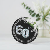 60e diamanten bruiloft kaart (Staand voorkant)