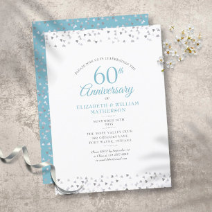 60e diamanten bruiloft liefdeshartjes kaart