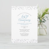 60e diamanten bruiloft liefdeshartjes kaart (Staand voorkant)