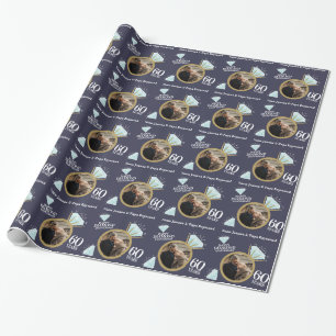 60e diamanten bruiloft ring ring foto aangepast cadeaupapier