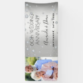 60e diamanten bruiloft speciale foto op huwelijksr spandoek (Verticaal)