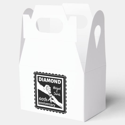 60e diamanten bruiloft traditioneel bedankdoosjes (Geopend)