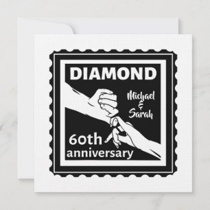 60e diamanten bruiloft traditionele trouwdag kaart
