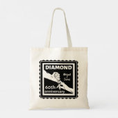 60e diamanten bruiloft traditionele trouwdag tote bag (Achterkant)