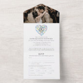 60e diamanten bruiloft waterverf all in one uitnodiging (Binnen)