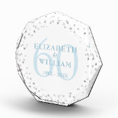 60e Diamanten Bruiloftsjubileum Hartjes Confetti Fotoblokken (Rechts)