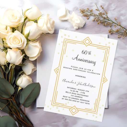 60e diamanten Gatsby huwelijksjubileum Kaart