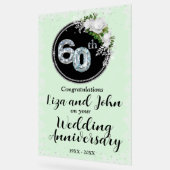 60e Diamanten Huwelijksjubileum Acryl Bord (Hoek)