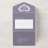 60e diamanten huwelijksjubileum foto grijs alles i all in one uitnodiging (Buitenkant)