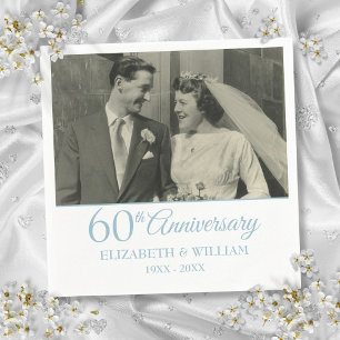 60e Diamanten Huwelijksjubileum Foto Servet