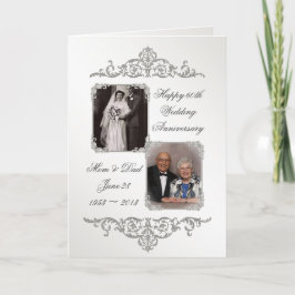 60e Diamanten Huwelijksjubileum Fotokaart Kaart