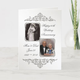 60e Diamanten Huwelijksjubileum Fotokaart Kaart