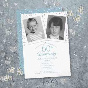 60e Diamanten Huwelijksjubileum Kinderfoto's Kaart