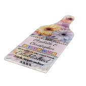 60e diamanten jubileum bloemenroze snijplank (Hoek)