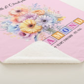 60e Diamanten jubileum gerbera bloemen roze Sherpa Deken (3/4)