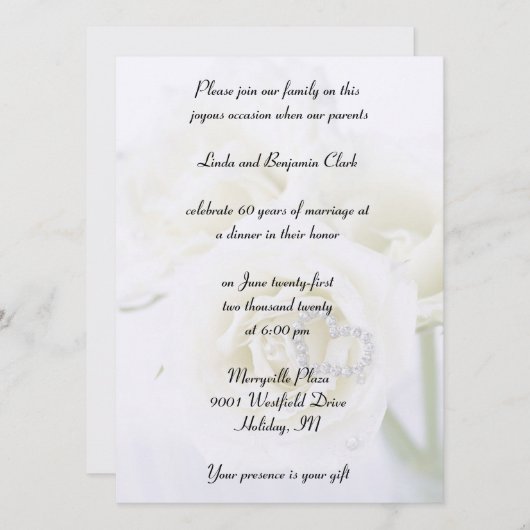 60e Diamanten Jubileumviering Kaart (Voorkant / Achterkant)