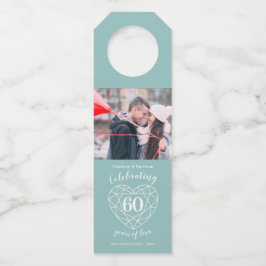 60e diamanten trouwdag foto edelsteen hart flessenhanger