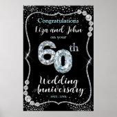 60e diamanten trouwjubileum poster (Voorkant)
