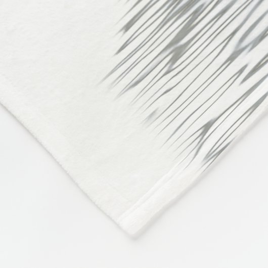 60e diamantherdenking: witte zwanen uit liefde fleece deken (Hoek)