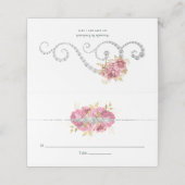 60e Diamond Bruiloft Jubileum Party Plaatskaartje (Buitenkant ongevouwen)