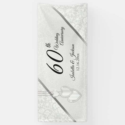 60e Diamond-Jubileum / Birthday Spandoek (Verticaal)