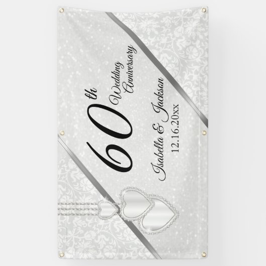 60e Diamond-Jubileum / Birthday Spandoek (Verticaal)