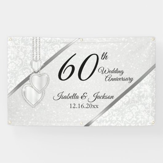 60e Diamond-Jubileum / Birthday Spandoek (Horizontaal)