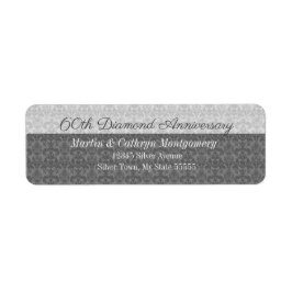 60e Diamond Jubileum Damask-adres Etiket