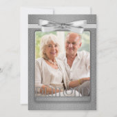 60e Diamond Jubileum Damask Party met foto Kaart (Voorkant)