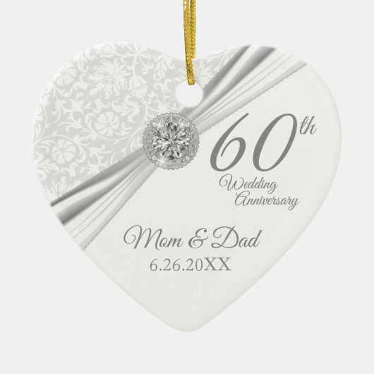 60e Diamond-Jubileum Keramisch Ornament (Voorkant)