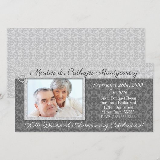 60e Diamond Jubileum met Couple's foto (Voorkant / Achterkant)