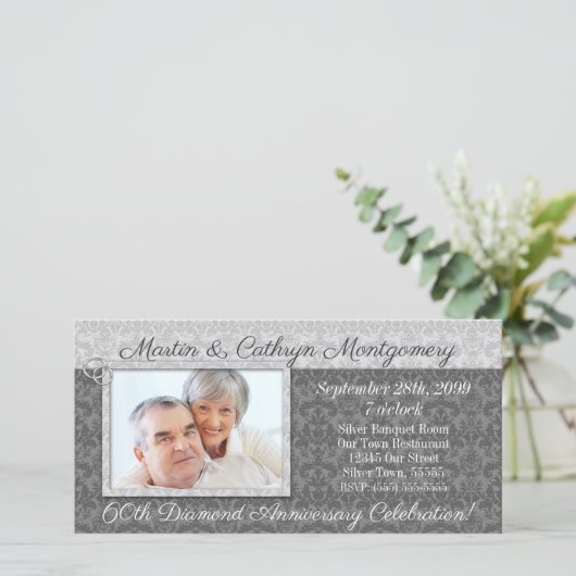 60e Diamond Jubileum met Couple's foto (Staand voorkant)