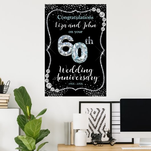 60e Diamond-Jubileum Poster (Thuiskantoor)