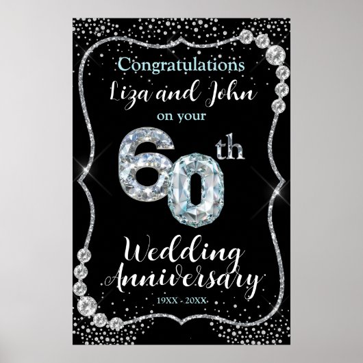 60e Diamond-Jubileum Poster (Voorkant)