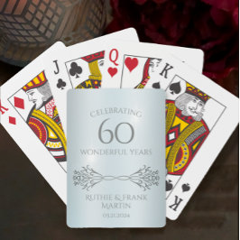 60e Diamond Jubileum Stijlvol gepersonaliseerd cad Pokerkaarten