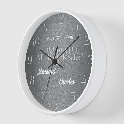 60e Diamond Wedding Annivsersary Datum namen (Hoek)