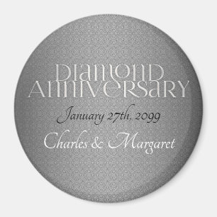 60e Diamond Wedding Annivsersary Magneet