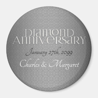 60e Diamond Wedding Annivsersary Magneet