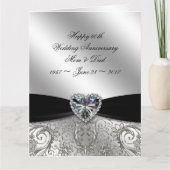 60e Diamond Wedding Jubileum 8,5 x 11 Kaart (Voorkant)