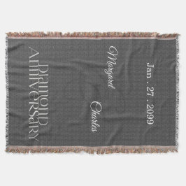 60e Diamond Wedding Jubileum | Aangepaste thread Deken