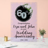 60e Diamond Wedding Jubileum Acryl Bord (Huwelijk)
