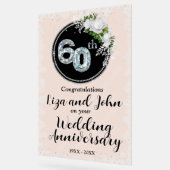 60e Diamond Wedding Jubileum Acryl Bord (Hoek)