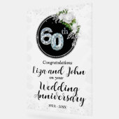 60e Diamond Wedding Jubileum Acryl Bord (Hoek)