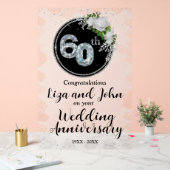 60e Diamond Wedding Jubileum Acryl Bord (Huwelijk)