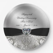 60e Diamond Wedding Jubileum Bord (Voorkant)