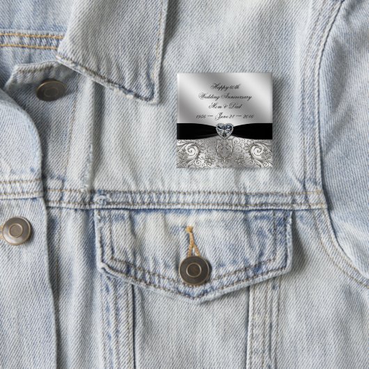 60e Diamond Wedding Jubileum Button (In situ)